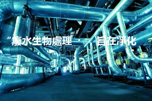 “廢水生物處理，旨在凈化水源，守護(hù)碧水藍(lán)天”